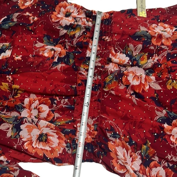 FIGUEROA & FLOWER Floral Print Red Midi Dress Size 2X NWT - Picture 14 of 16
